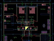 AutoCAD prepared plans, plan three-storey building