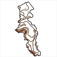 Isotherms contour map Ardebil